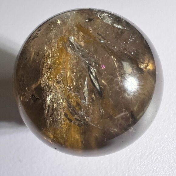 Smoky Quartz Crystal Sphere Marble (#12) IMPERFECT - Picture 7 of 11
